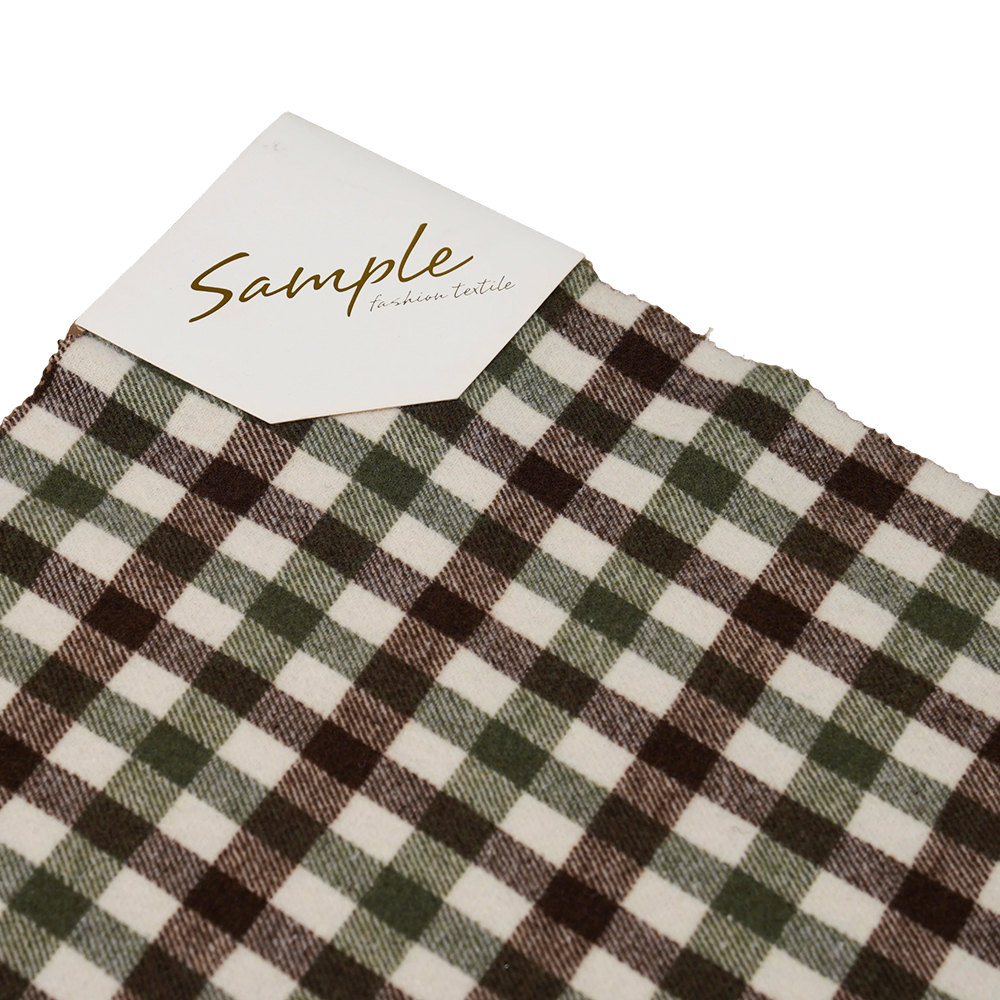 100% iba pa, 410G/M Berde, Kayumanggi At Puti, Tweed Yarn, ML-701234