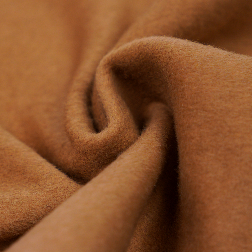 20% Wool, 70% Polyester, 10% Other Fiber, 870G/M, Camel , Double-Faced Wool Fabric, ML-110037-9