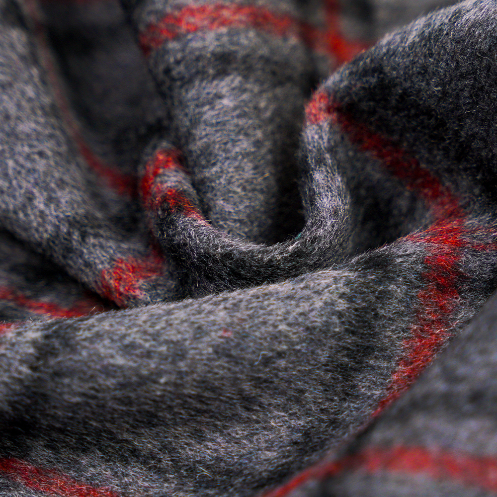 60% Wool, 5% Cashmere, 35% Other Fiber, 750G/M, Gray Plaid, Double-Face Overcoating na Tela, ML-1010157