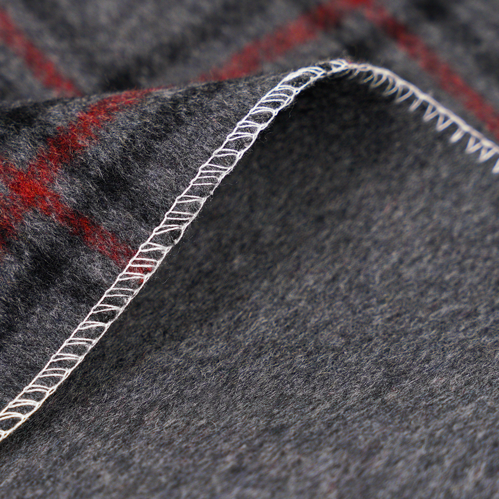 60% Wool, 5% Cashmere, 35% Other Fiber, 750G/M, Gray Plaid, Double-Face Overcoating na Tela, ML-1010157