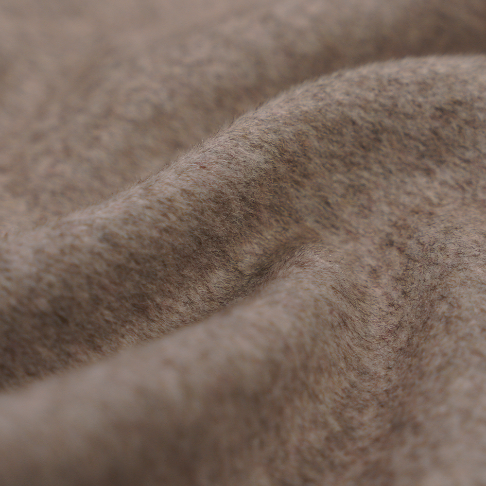 55% Wool, 40% Polyester, 5% Other Fiber, 620G/M, Bean Paste, Single-Face Overcoating, Tela ML-249-5520