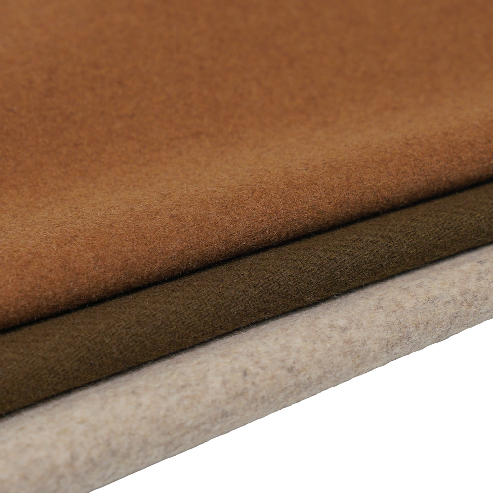 50% Wool, 50% Other Fiber, 730G/M, Camel, Twill Melton Fabric, ML-0412879