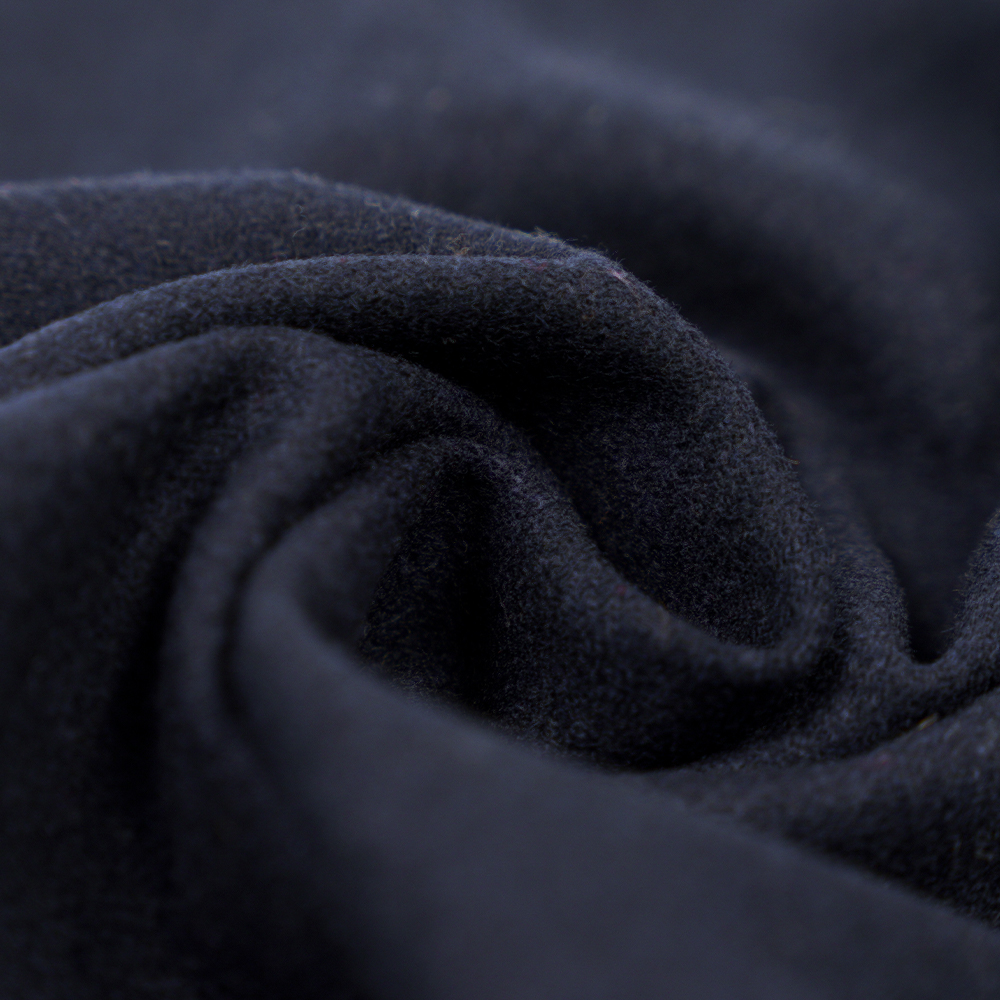 50% Wool, 40% Polyester, 10% Other Fiber, 420G/M, Navy Blue, Twill Flannel Fabric, ML-0412068