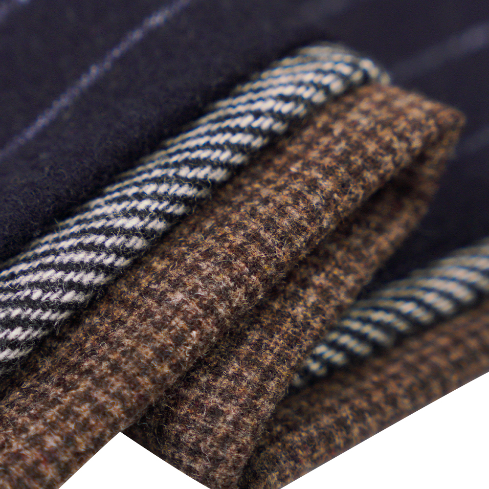 50% Wool, 30% Polyester, 20% Other Fiber, 320G/M, Off-White + Black, Twill Flannel na Tela, ML-C-22104