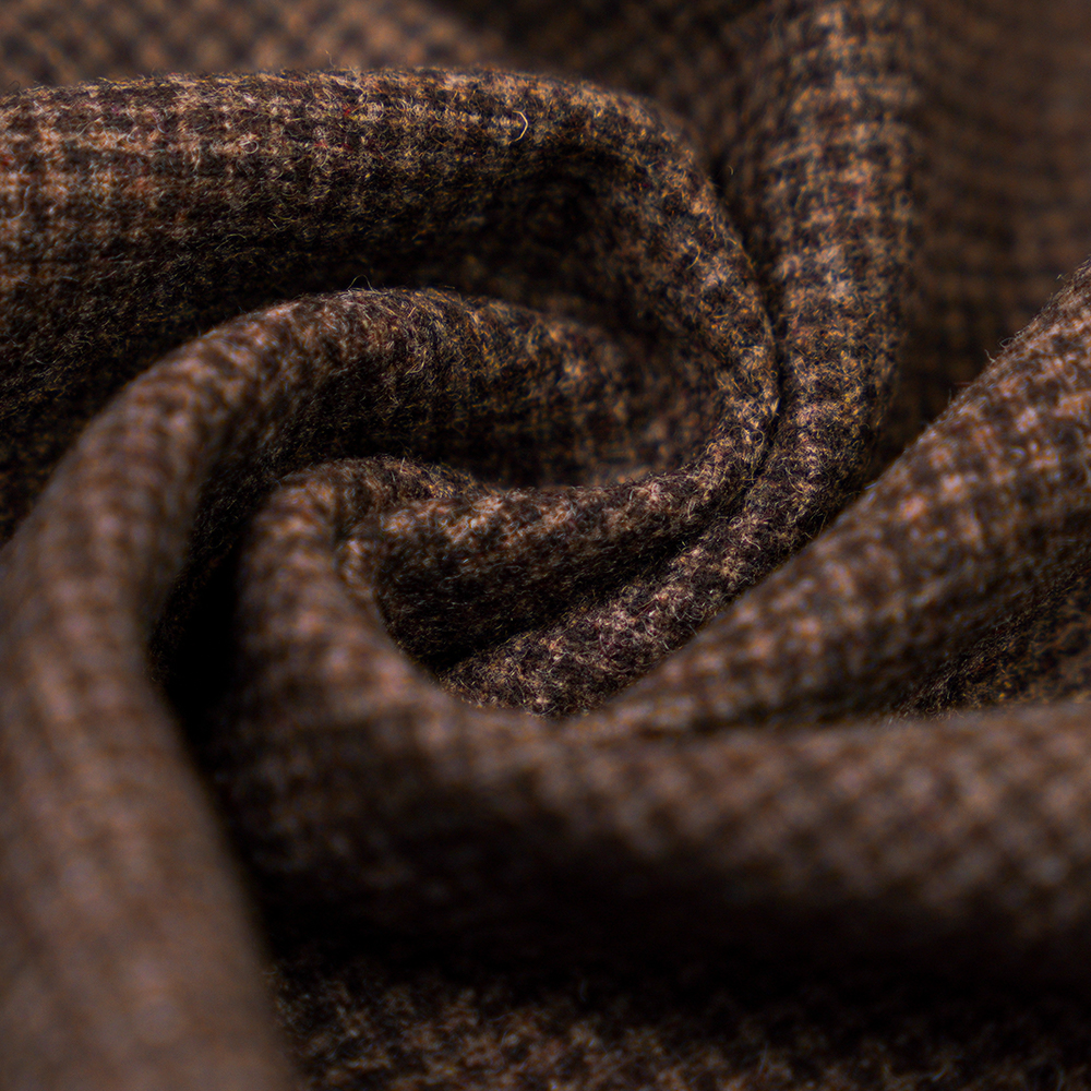 60% Wool, 30% Polyester, 10% Other Fiber, 300G/M, Mixed Coffee + Red Bean Paste Millet, Flannel Fabric, ML-S06-050