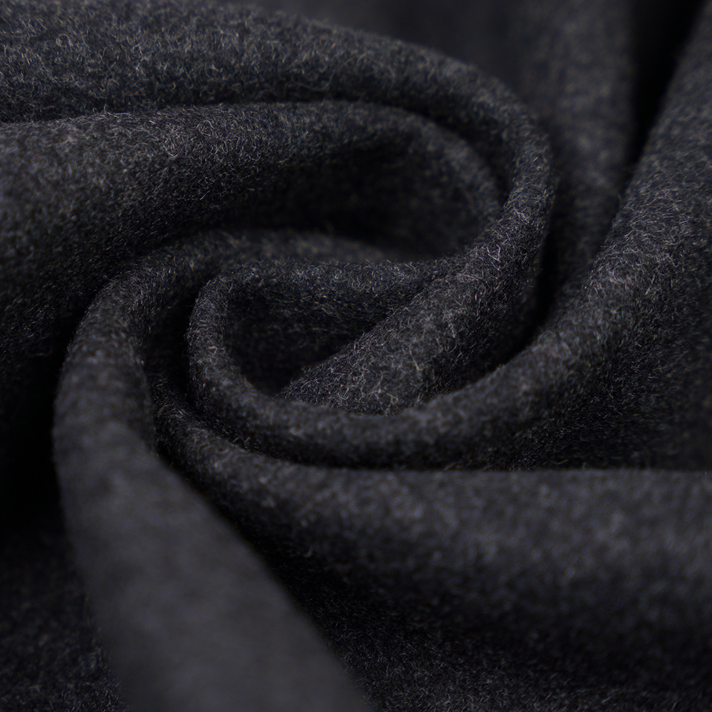 60% Wool, 30% Polyester, 10% Other Fiber, 800G/M, Dark Gray, Melton ML-90345