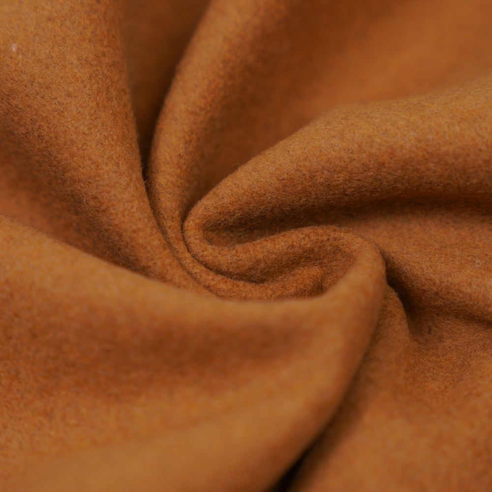 30% Wool, 60% Polyester, 10% Other Fiber, 680G/M, Brown Wheat, Melton Overcoating na Tela, ML-04096-5
