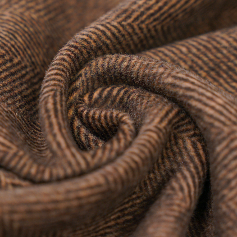 30% Wool, 70% Other Fiber, 630G/M, Camel/Brown, Herringbone Single-Face Overcoating na Tela, ML-222030-7B