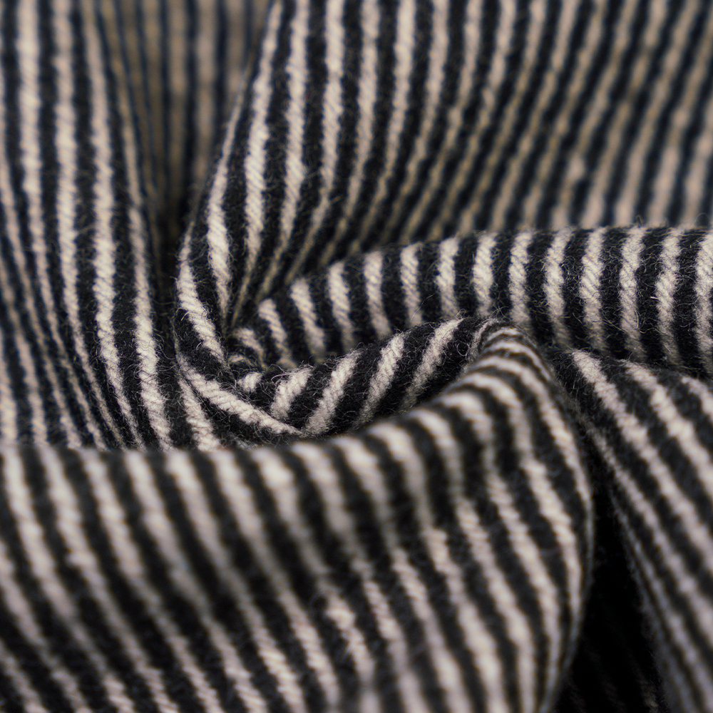 50% Wool, 40% Polyester, 10% Other Fiber, 680G/M, Black And White, Twill Melton Fabric, ML-S0622-141