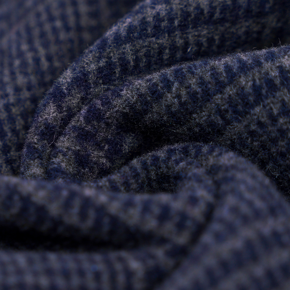 55% Lana, 45% Othe,r 645G/M, Navy Blue, Double-Faced Velvet Fabric, ML-3010305-1