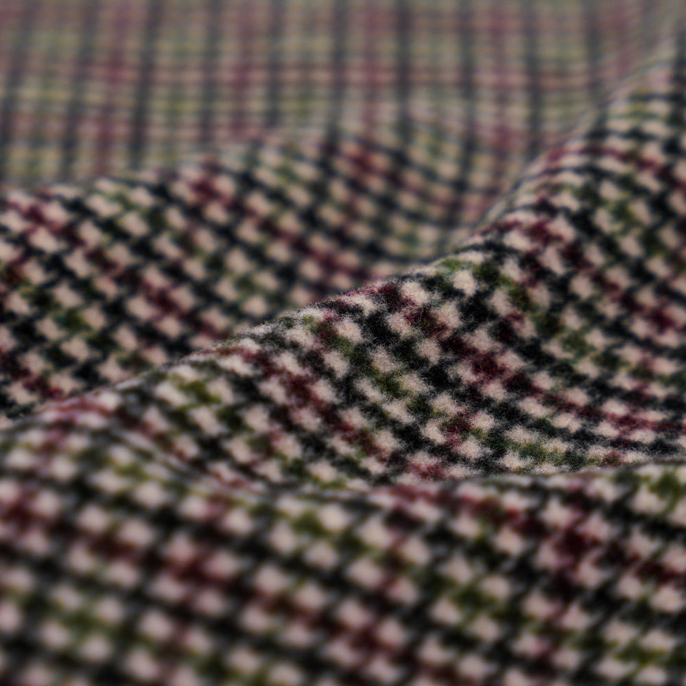 20% Wool, 70% Polyester, 10% Other Fiber, 800G/M, Color Check, Double-Sided Velvet Fabric, ML-4400-3